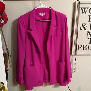 Hot pink blazer!